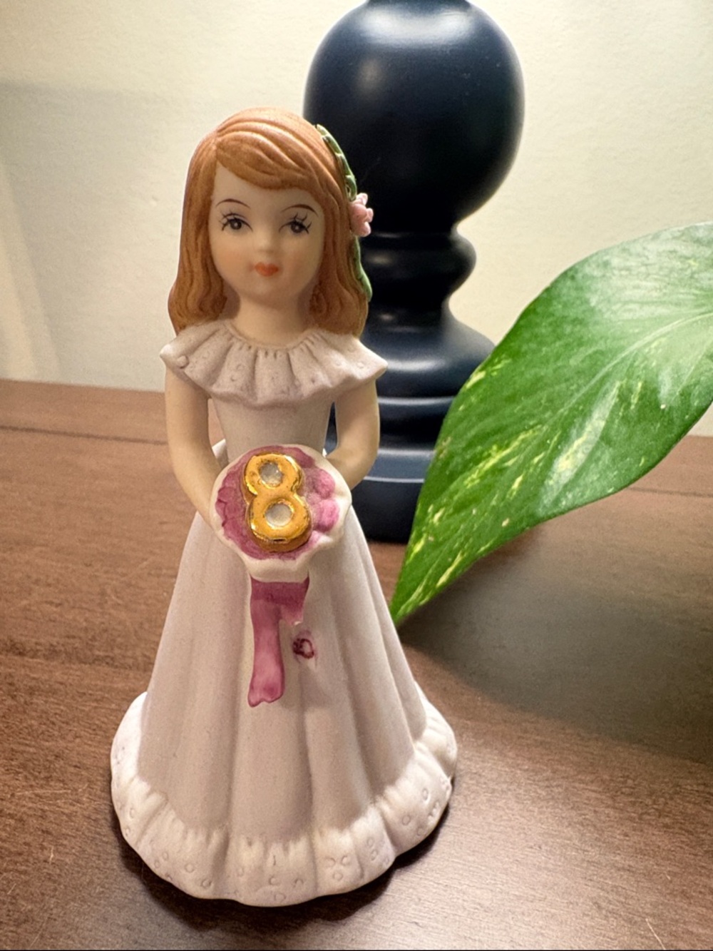 Growing Up Porcelain Girl Figurine age 8 (flaw)